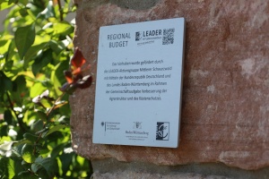 Haus Keller - Schild mit Förderung